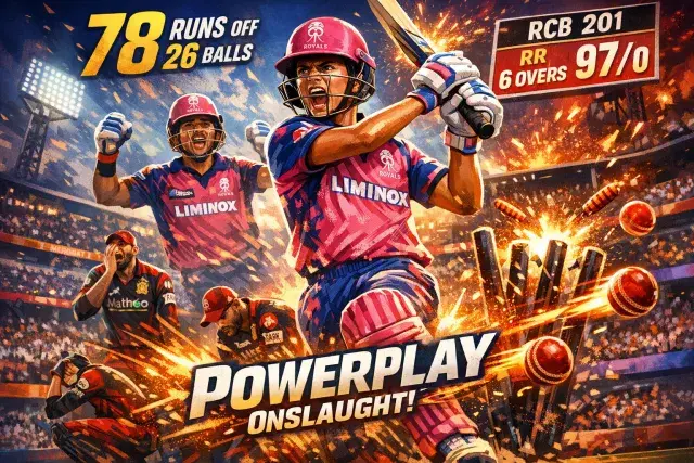 Vaibhav Sooryavanshi Demolishes RCB With a Historic Powerplay Assault